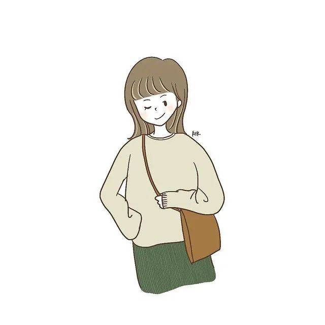 小清新簡筆畫女生微信頭像(女生ins文藝風頭像)