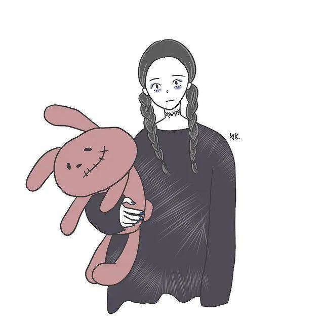 小清新簡筆畫女生微信頭像(女生ins文藝風頭像)