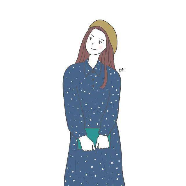 小清新簡筆畫女生微信頭像(女生ins文藝風頭像)