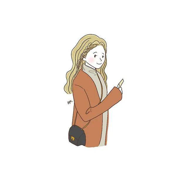 小清新簡筆畫女生微信頭像(女生ins文藝風頭像)