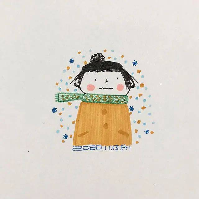 小清新簡筆畫女生微信頭像(女生ins文藝風頭像)