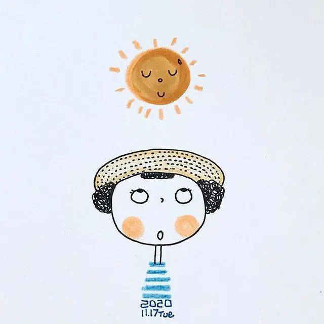 小清新簡筆畫女生微信頭像(女生ins文藝風頭像)