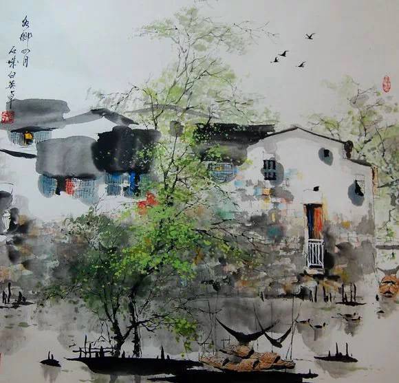 靜謐優美——一組讓人心靈寧靜的唯美國畫作品（圖）