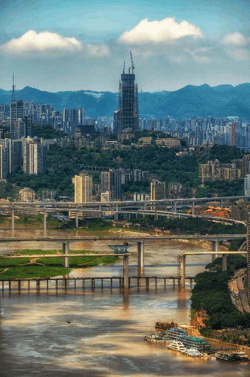 重慶最高建筑（高458米！鏡頭中的重慶在建第一高樓）