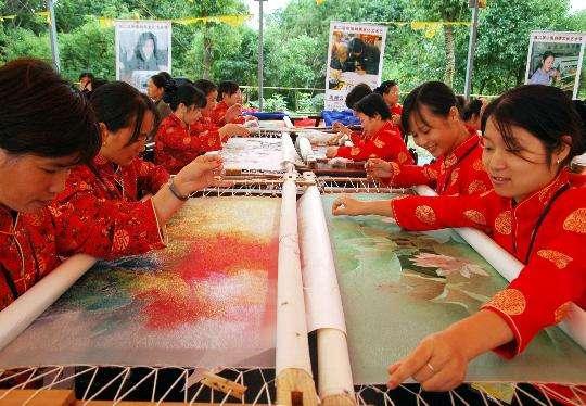 中國蘇繡圖片(蘇繡非物質文化遺產)