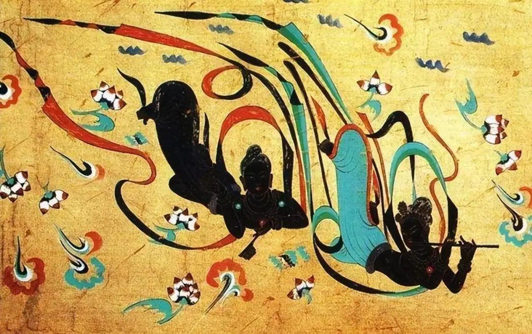 敦煌壁畫十二仙女圖介紹(敦煌壁畫飛天高清圖片)